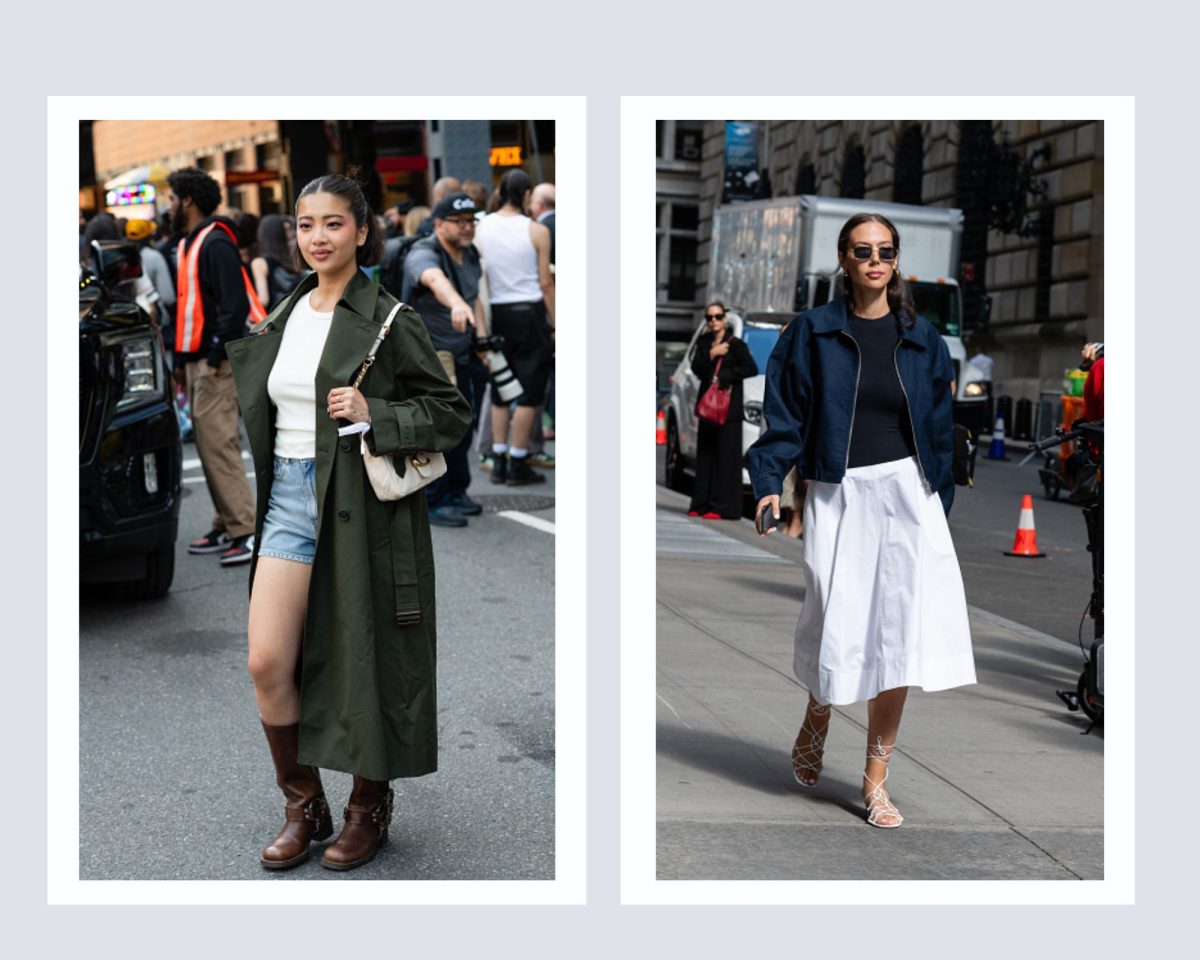 kolaž fotografija na kojoj modeli nose odeću u skladu sa teorijom pogrešne jakne