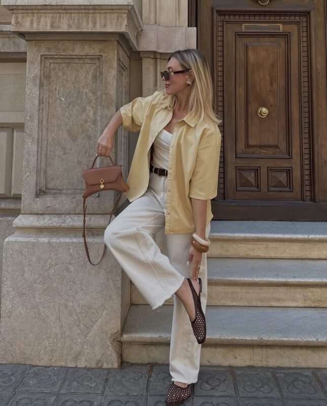 puter žuti poslovni outfiti
