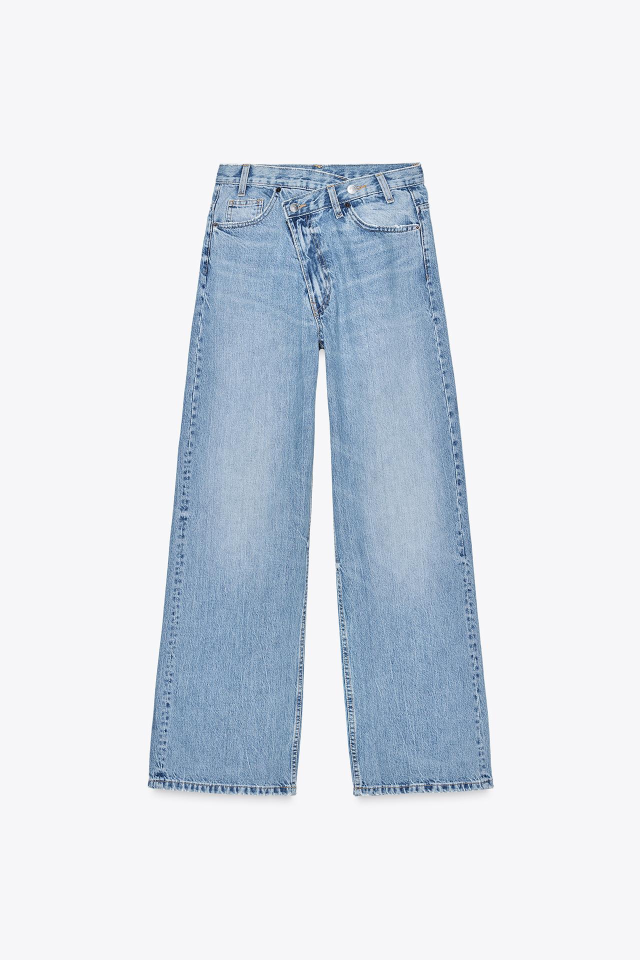 FARMERKE TRF WIDE-LEG SA VISOKIM STRUKOM NA PREKLOP