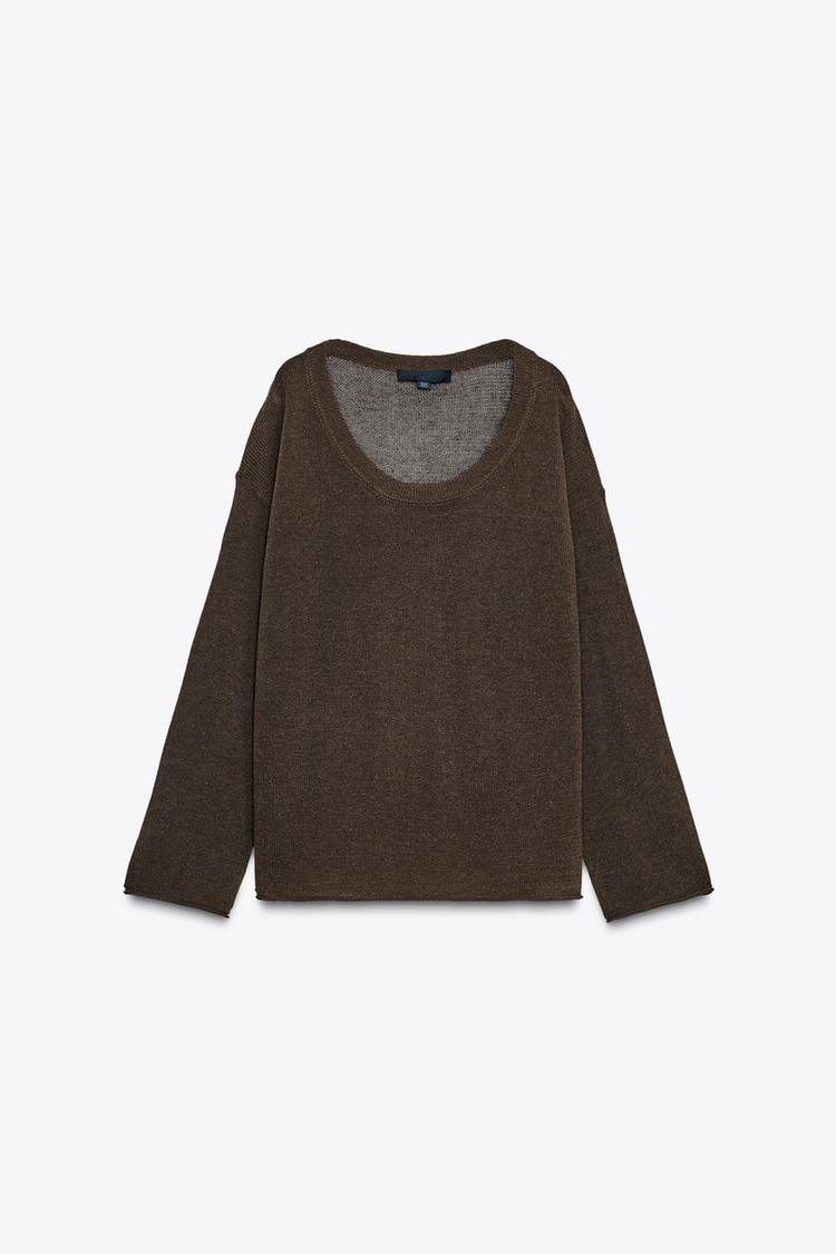 Rustični braon džemper