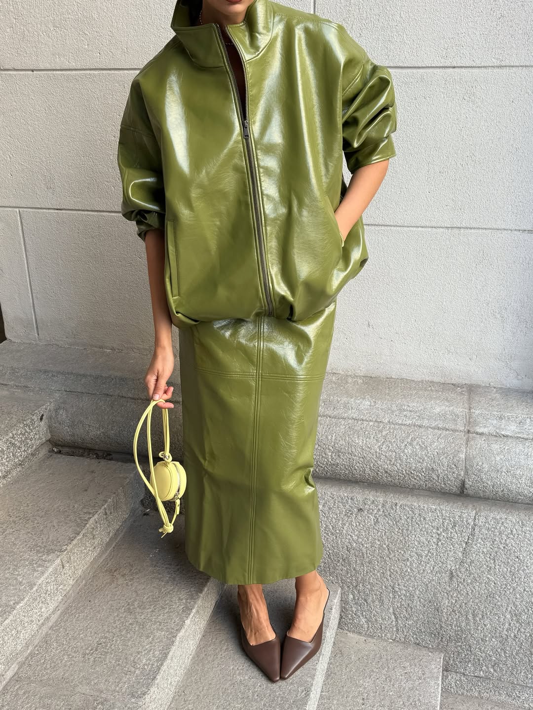 double leather trend