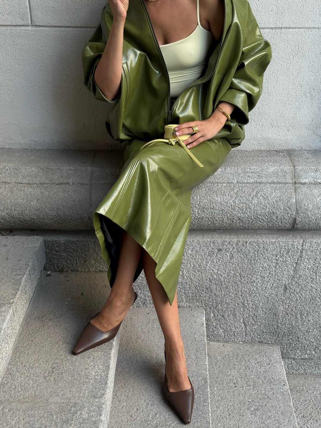 double leather trend