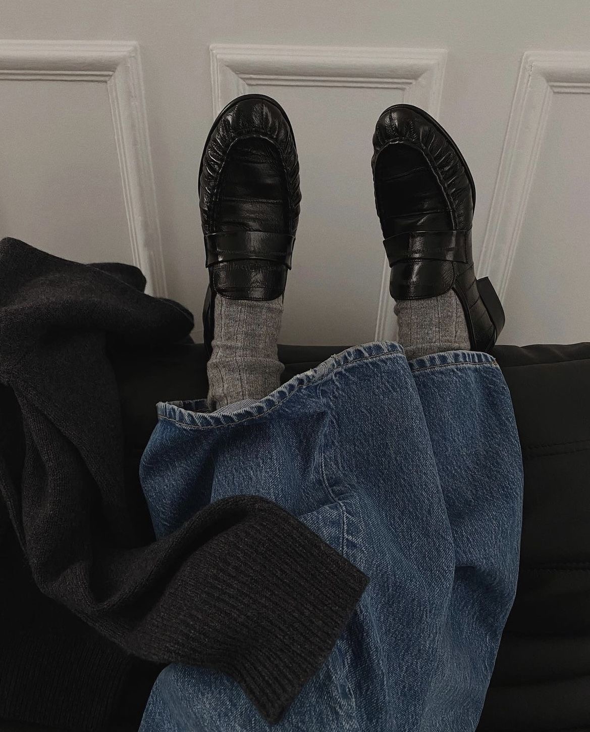 Klasične crne kožne mokasine1