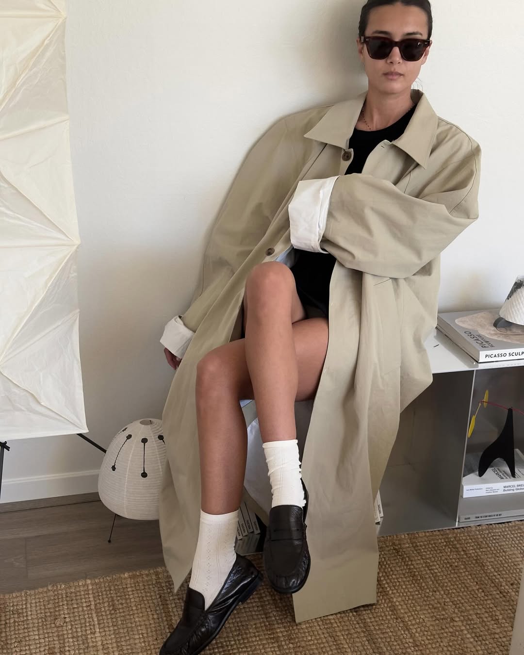 Klasične crne kožne mokasine