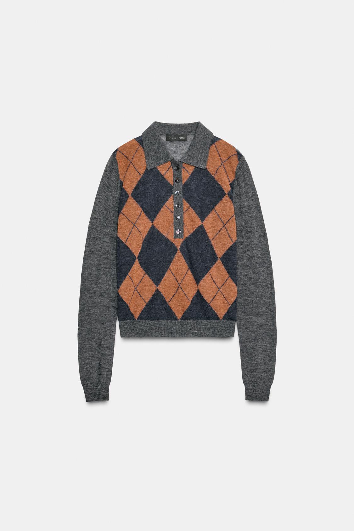 POLO DŽEMPER SA ROMB PLETENICAMA Zara