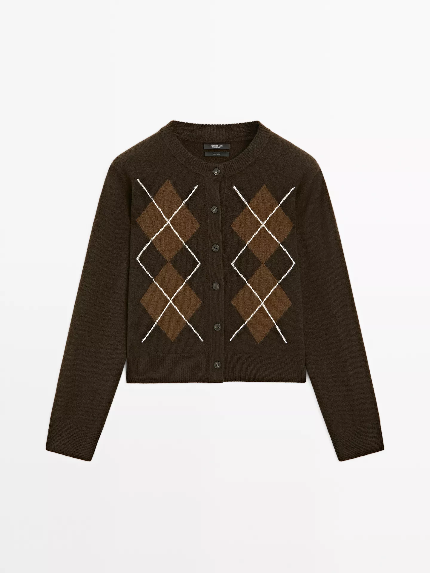 Pleteni kardigan sa dezenom rombova Massimo Dutty