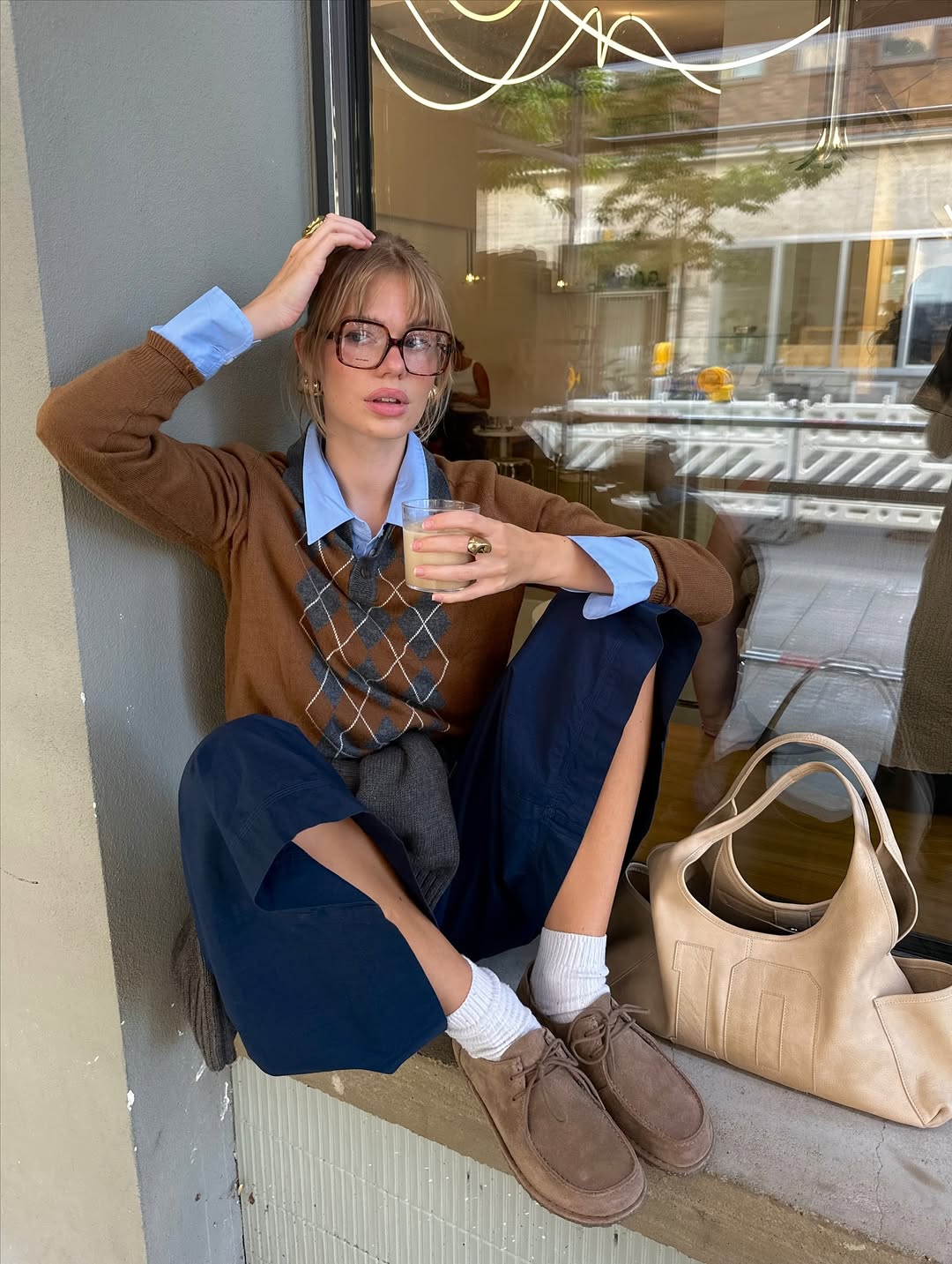 Baby plava košulja za jesen