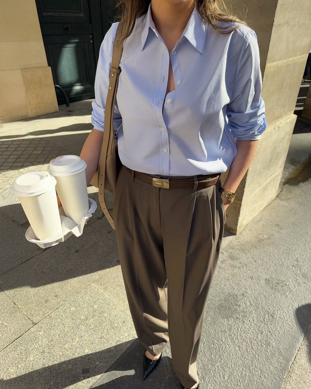 Baby plava košulja za jesen