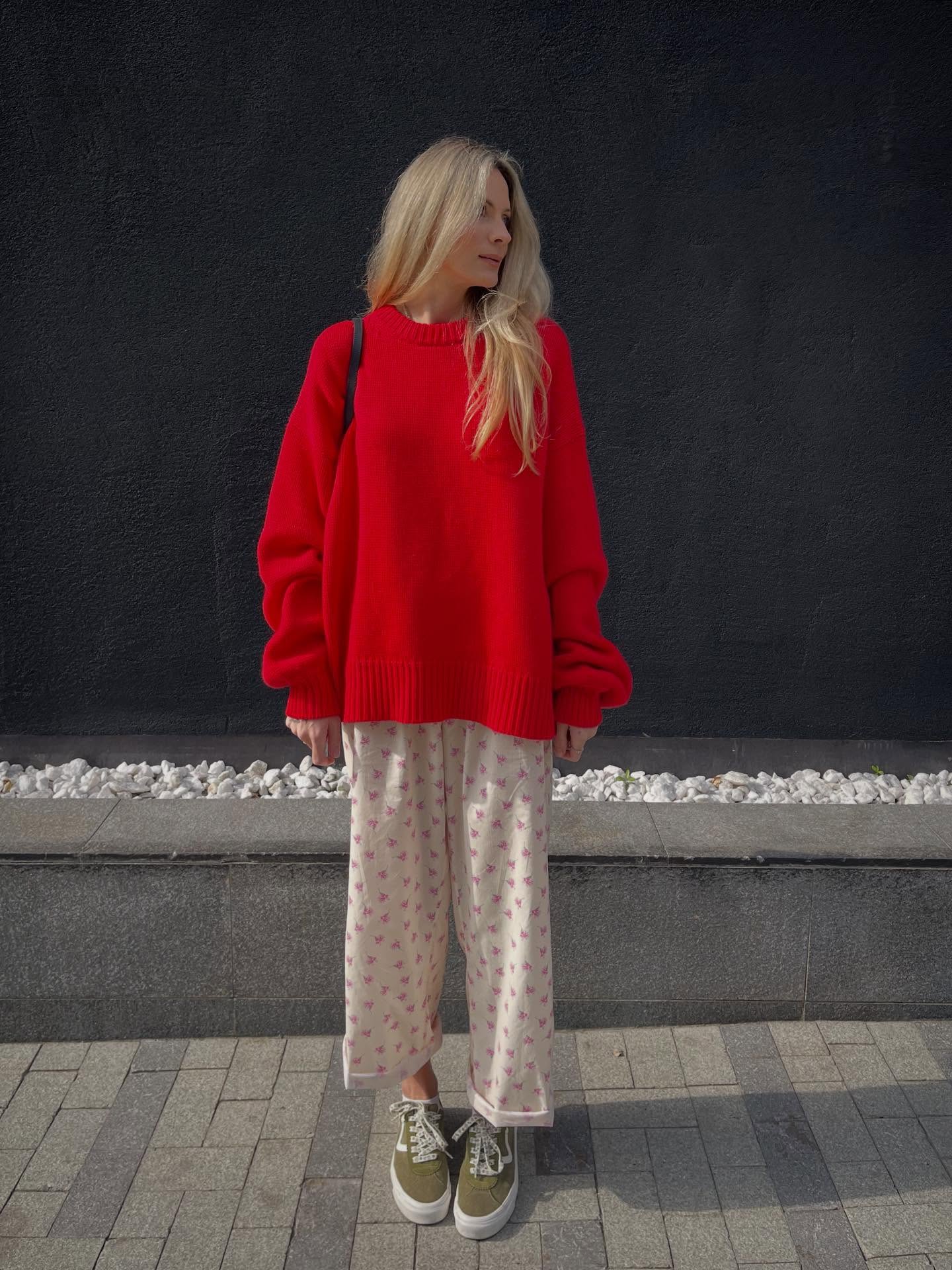 Crveni džemperi jesen 2025