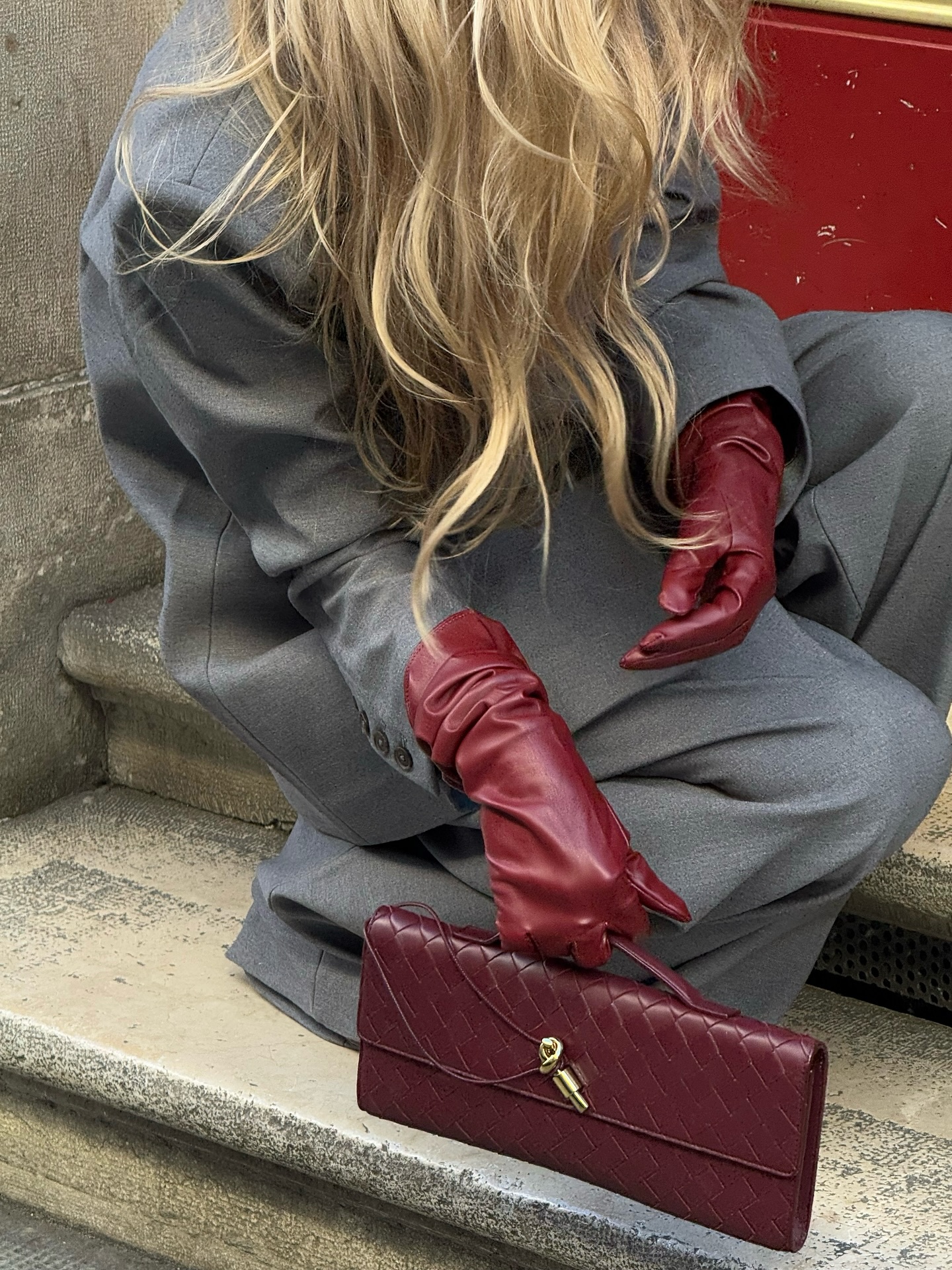 Kožne rukavice u boji autfit