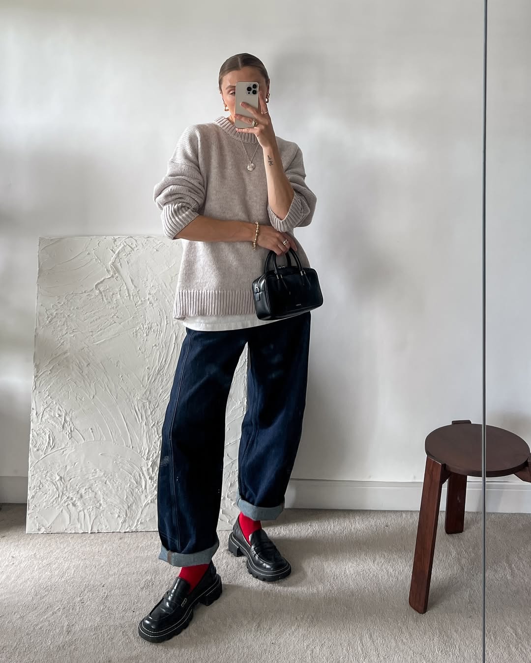 Sivi džemper za jesen