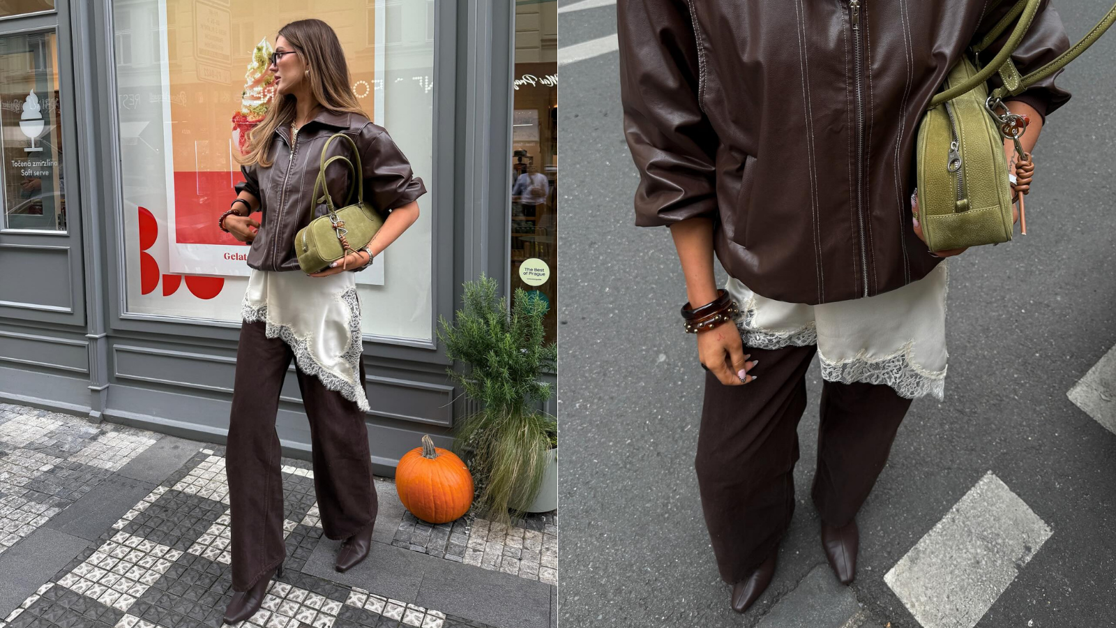 Zarina viralna asimetrična haljina sa čipkom