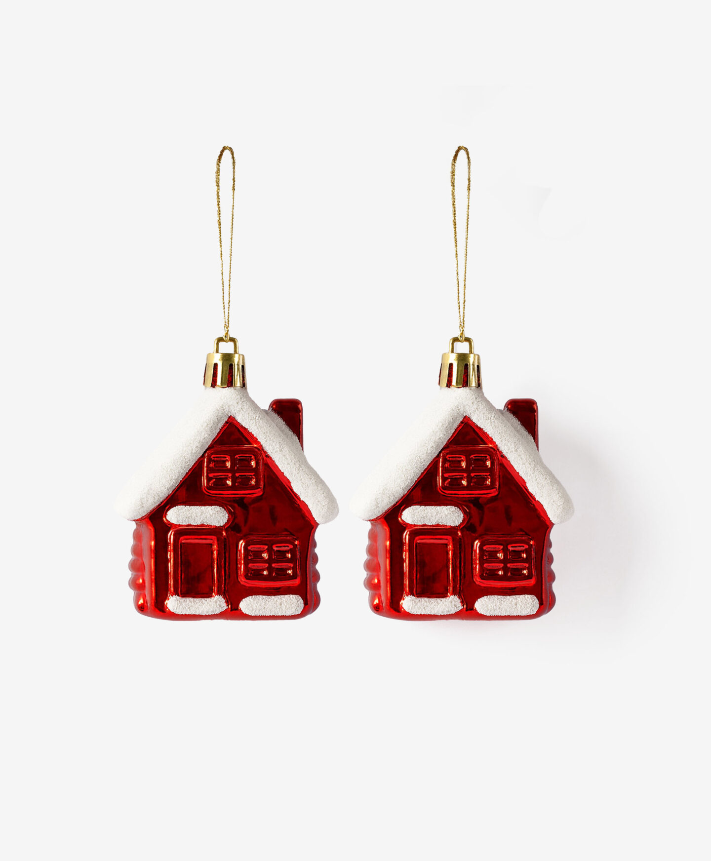 Ukrasi za jelku u obliku kućica, pakovanje od 2 komada